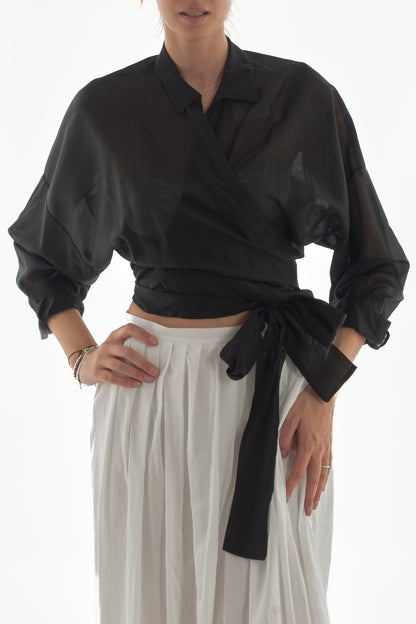 maglia incrociata da Donna Motel - Nero