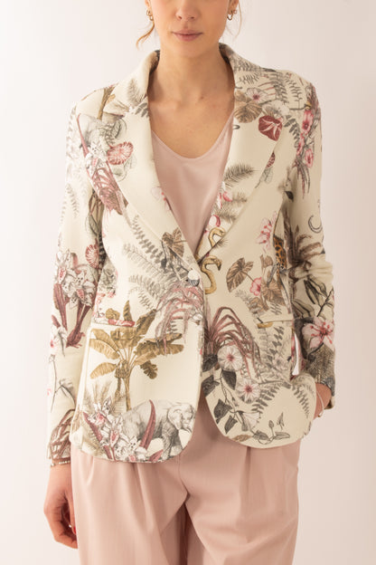 Giacca stampata da Donna Motel - Sabbia