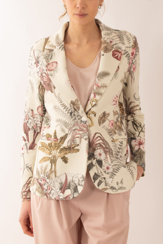 Giacca stampata da Donna Motel - Sabbia