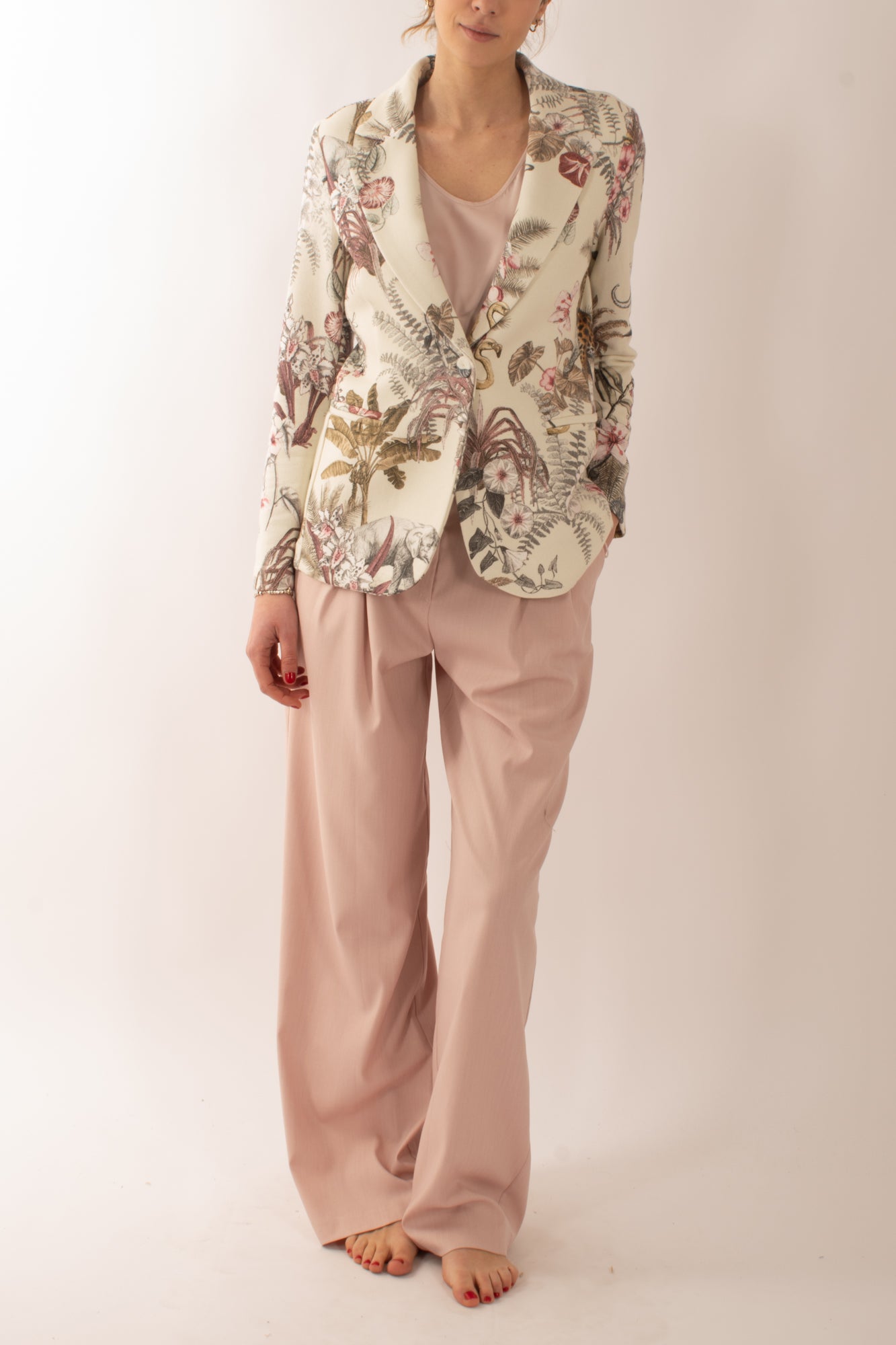 Giacca stampata da Donna Motel - Sabbia