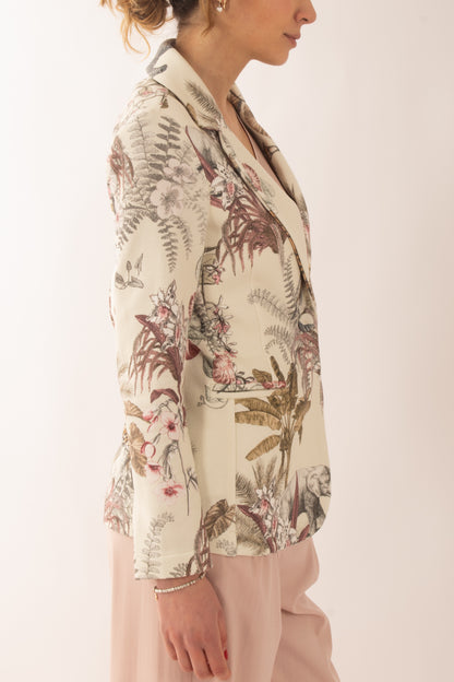 Giacca stampata da Donna Motel - Sabbia