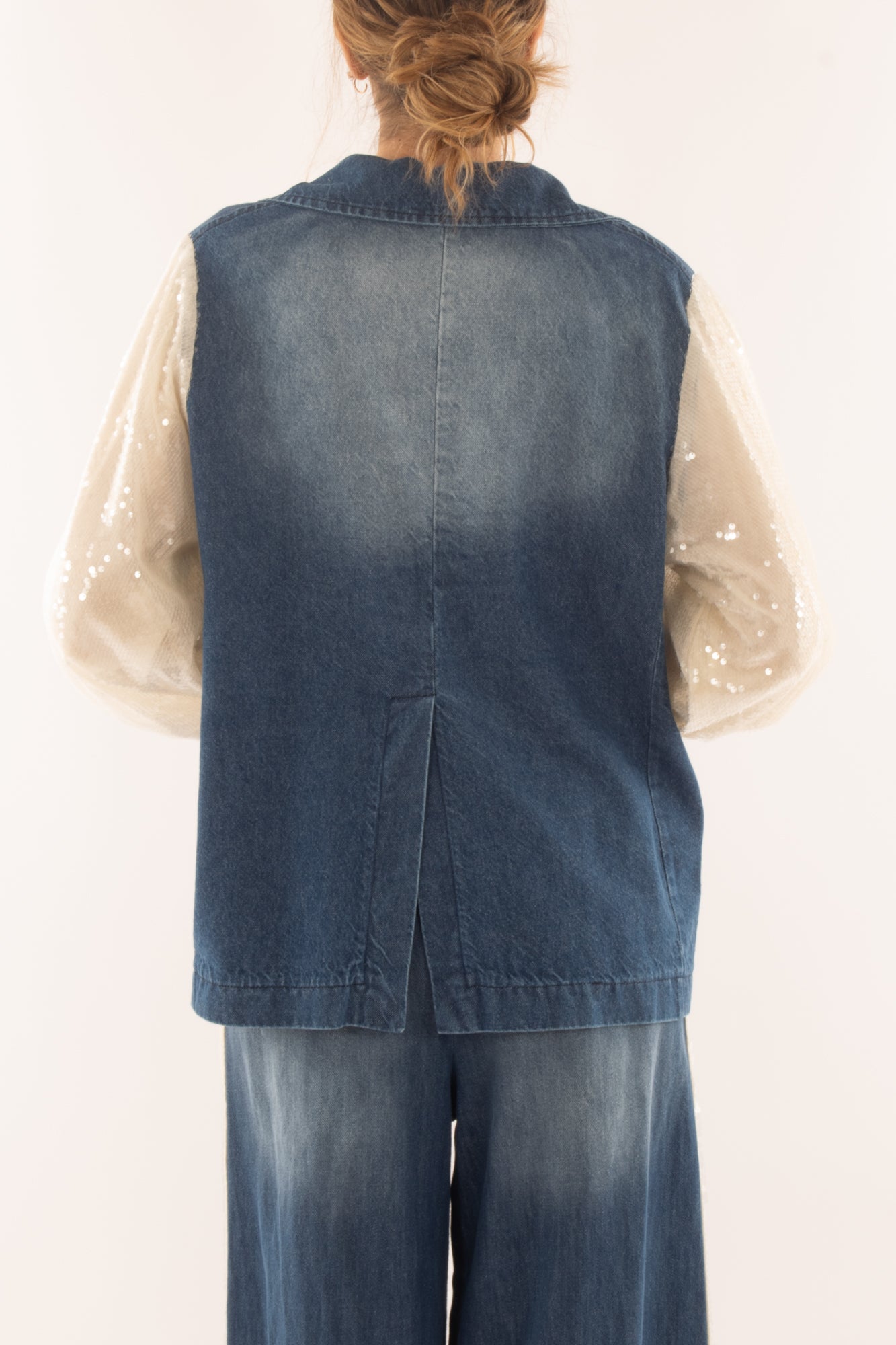 Giacca di jeans e paillettes da Donna Motel - Jeans