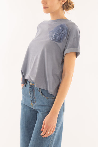 T-shirt con fiore da Donna Motel - Jeans