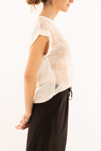 Maglia con pizzo da Donna Motel - Bianco