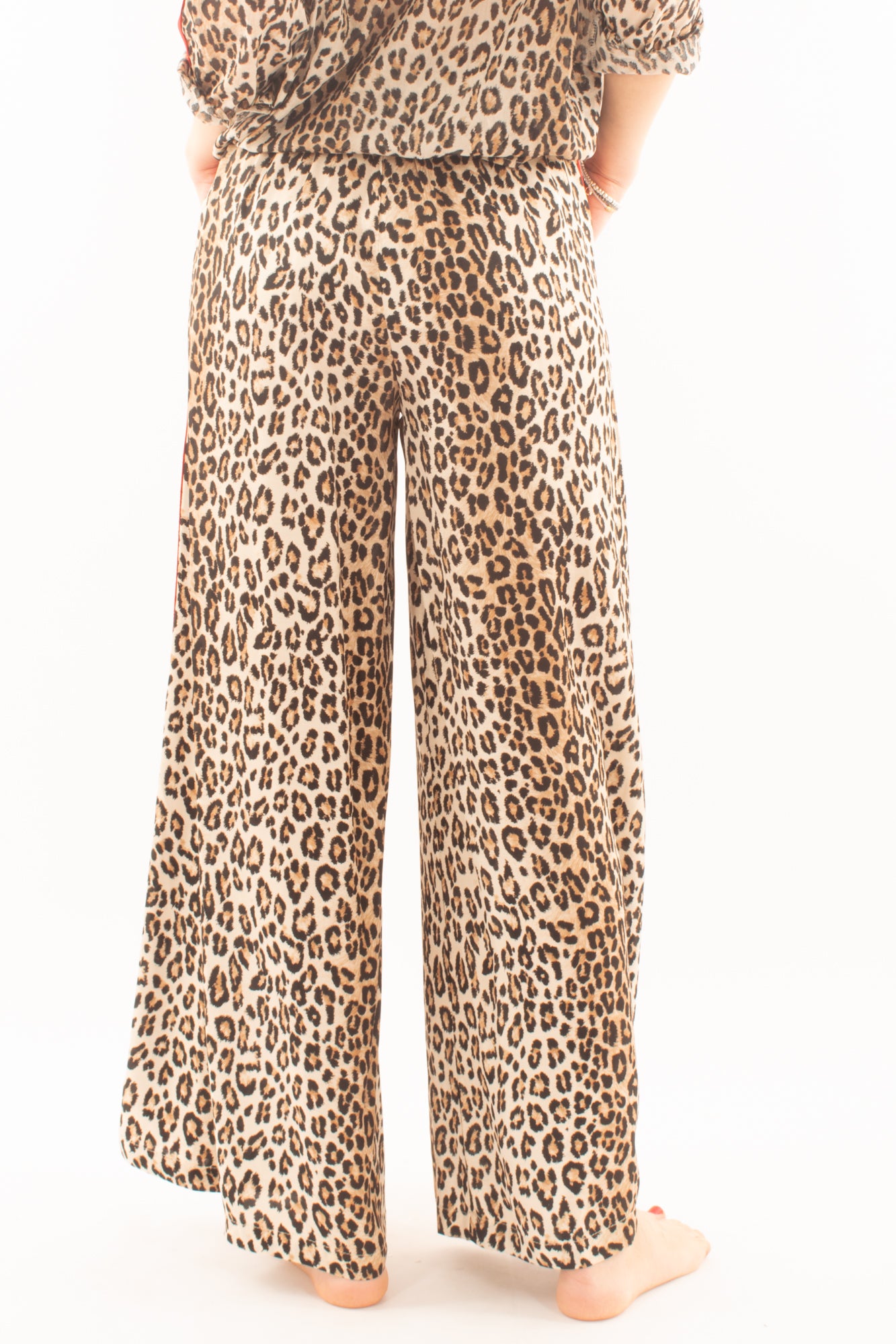 Pantalone a palazzo maculato da Donna Motel - Sabbia