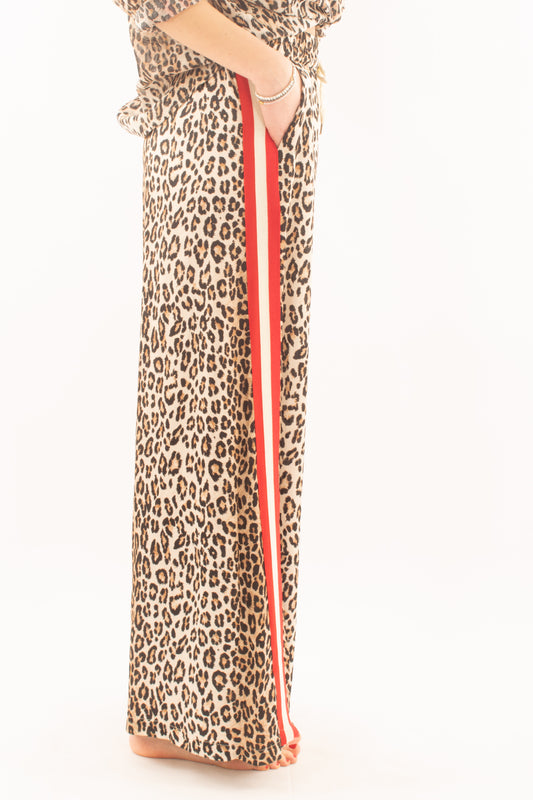 Pantalone a palazzo maculato da Donna Motel - Sabbia