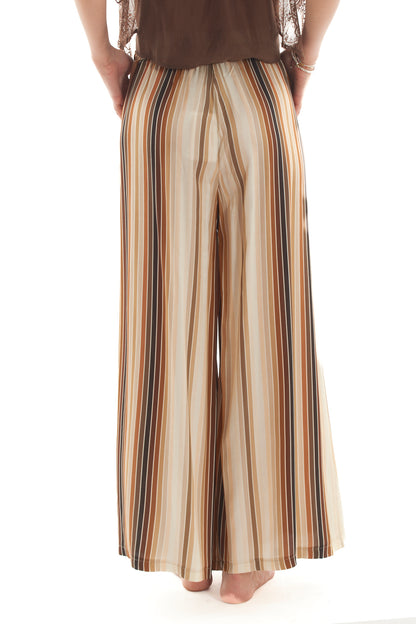 Pantalone a palazzo rigato da Donna Motel - Unica