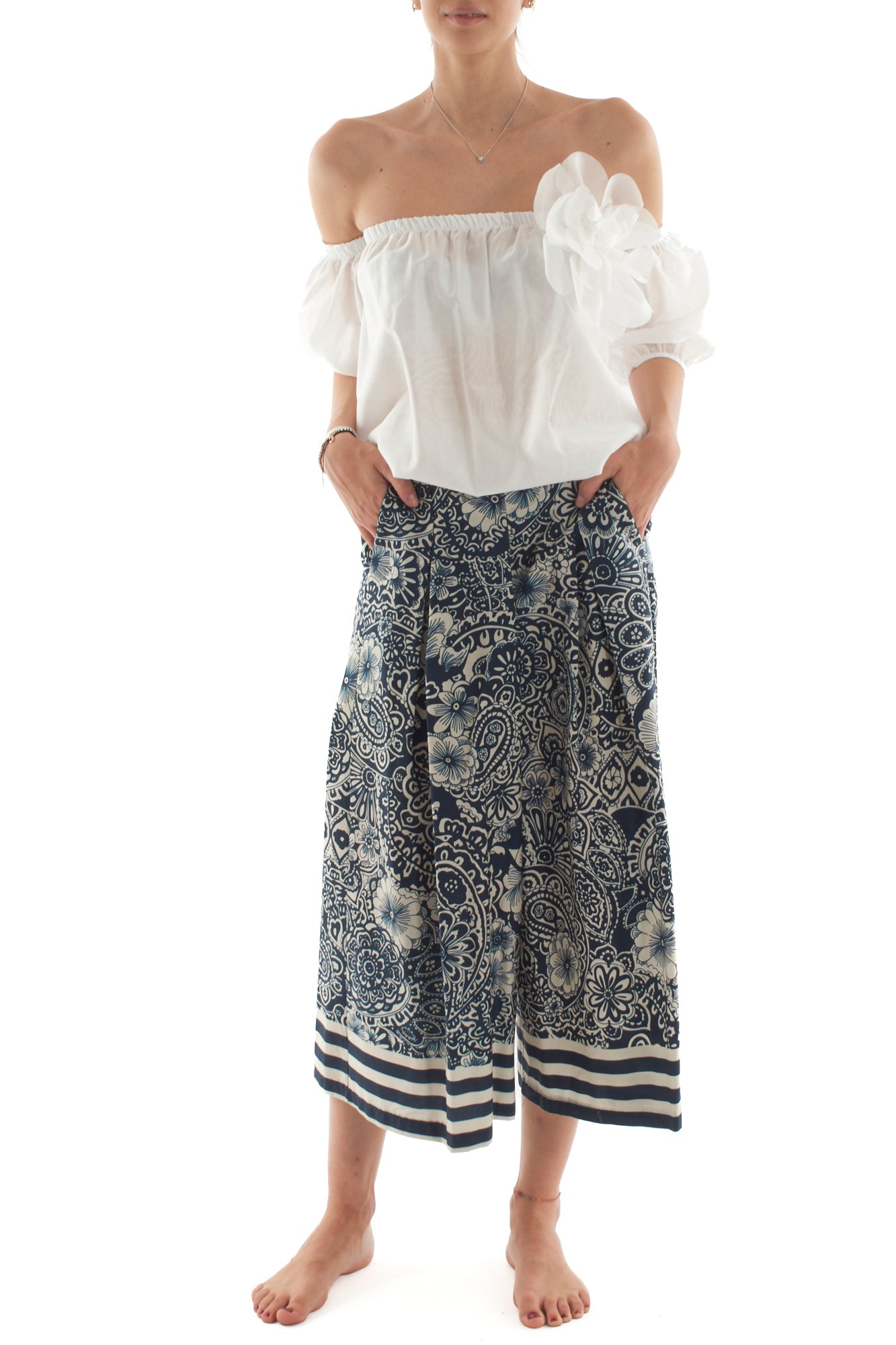 Maglia shiffer da Donna Motel - Bianco