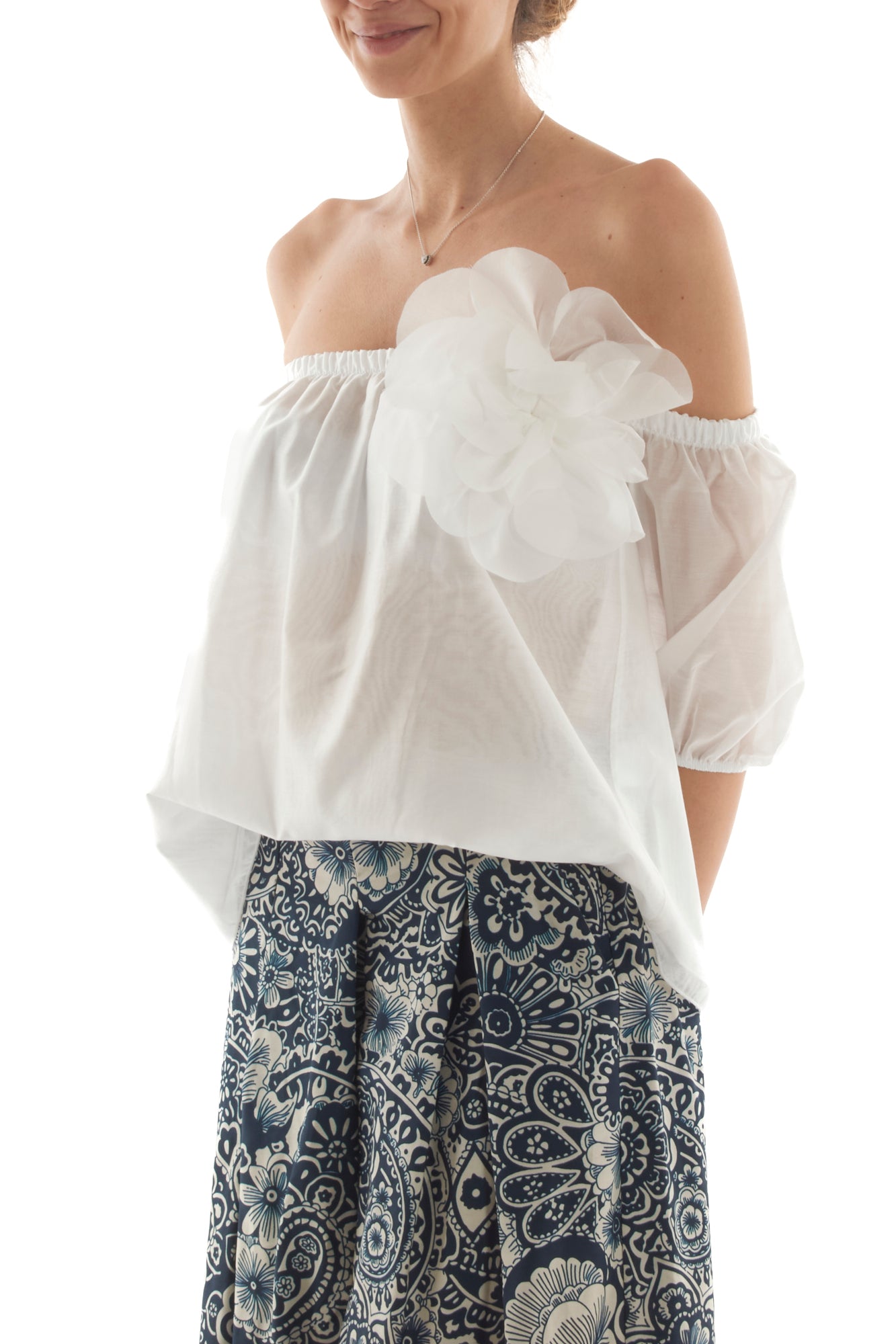 Maglia shiffer da Donna Motel - Bianco