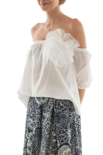 Maglia shiffer da Donna Motel - Bianco