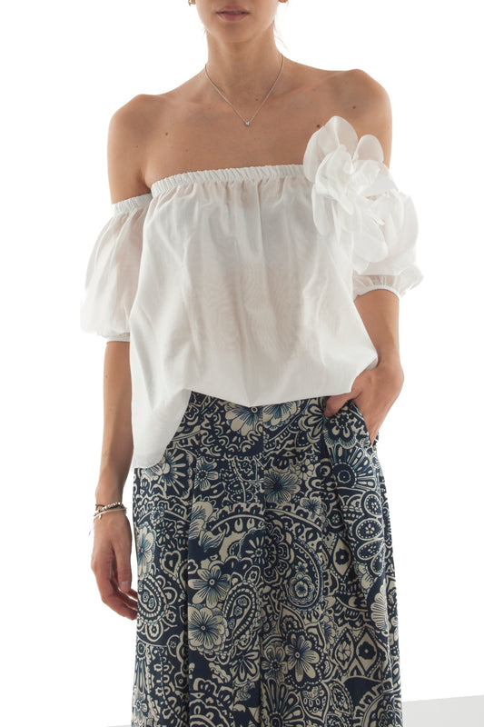 Maglia shiffer da Donna Motel - Bianco