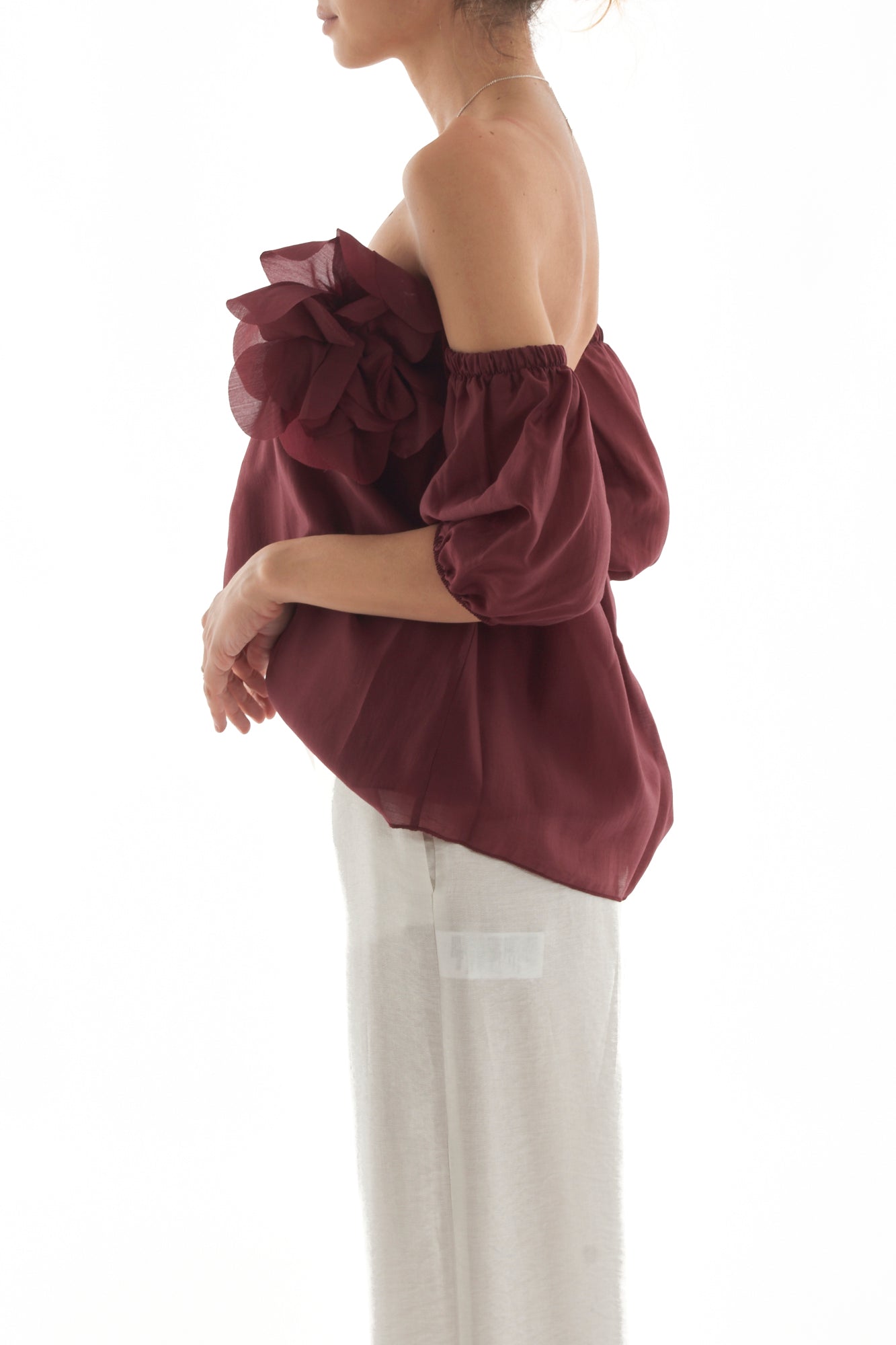 MOTEL Maglia shiffer da Donna Motel - Burgundy Burgundy