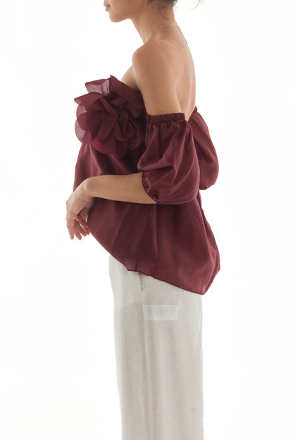 Maglia shiffer da Donna Motel - Burgundy