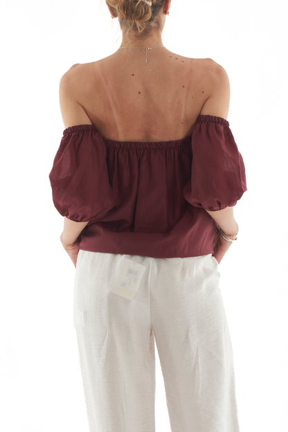 Maglia shiffer da Donna Motel - Burgundy