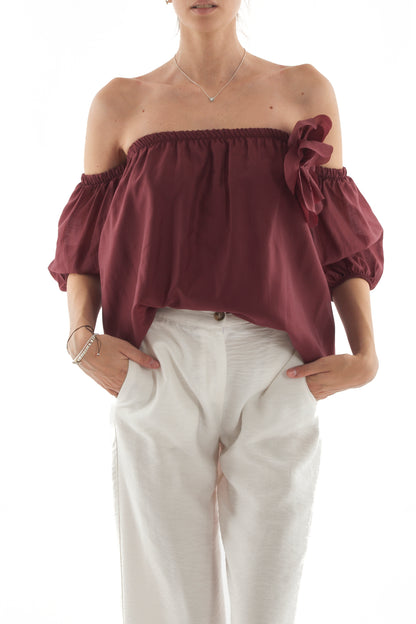 Maglia shiffer da Donna Motel - Burgundy