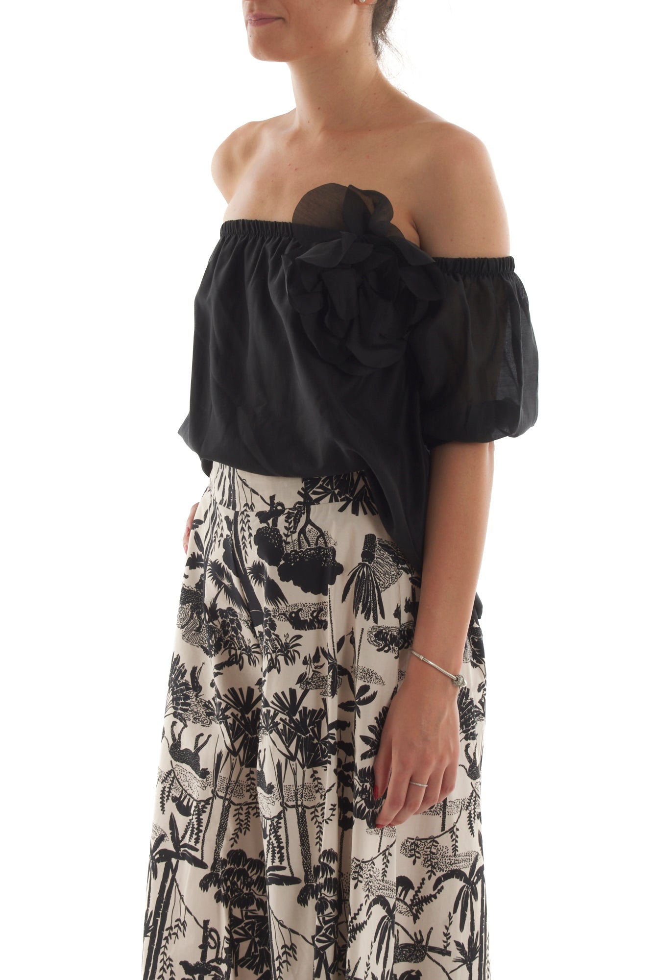 Maglia shiffer da Donna Motel - Nero