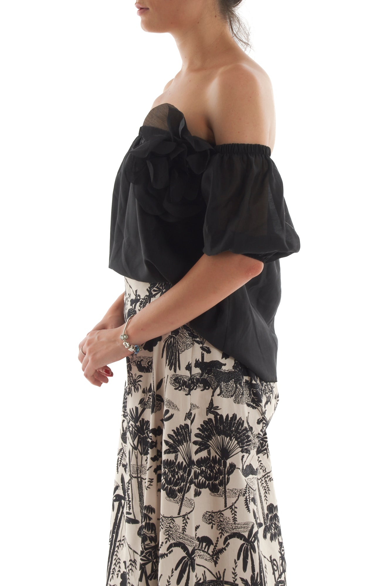 Maglia shiffer da Donna Motel - Nero