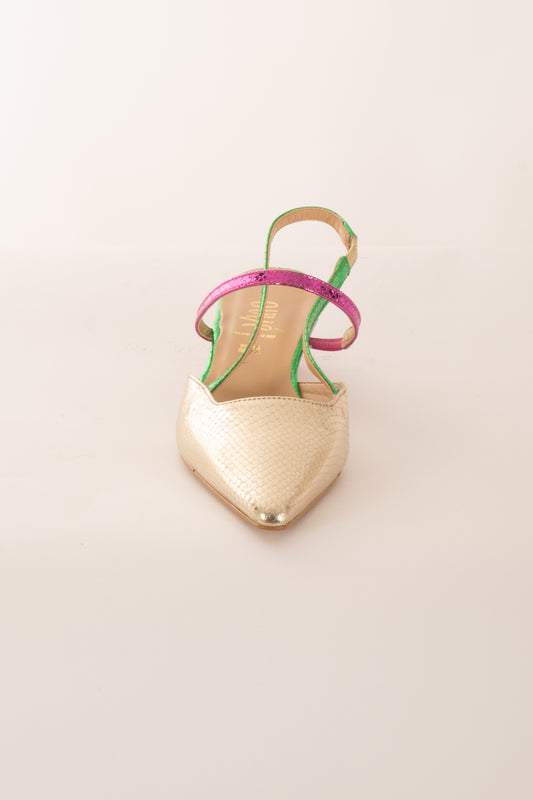 Sling back da Donna Ovye - Platino