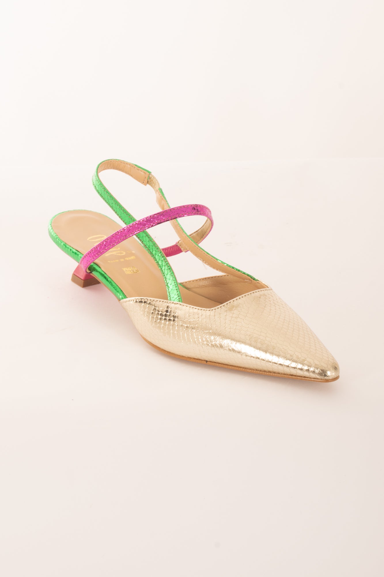 Sling back da Donna Ovye - Platino