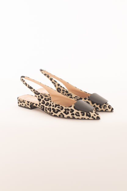 Ballerina sling back da Donna Ovye' - Maculato