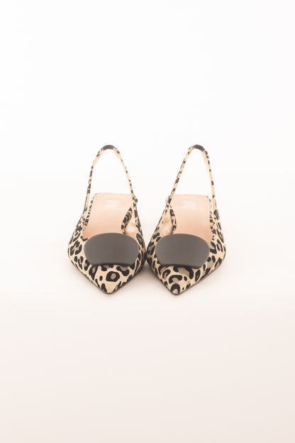 Ballerina sling back da Donna Ovye' - Maculato