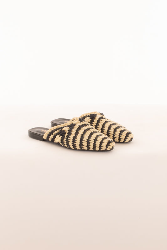 Mules in raffia da Donna Ovye - Sabbia