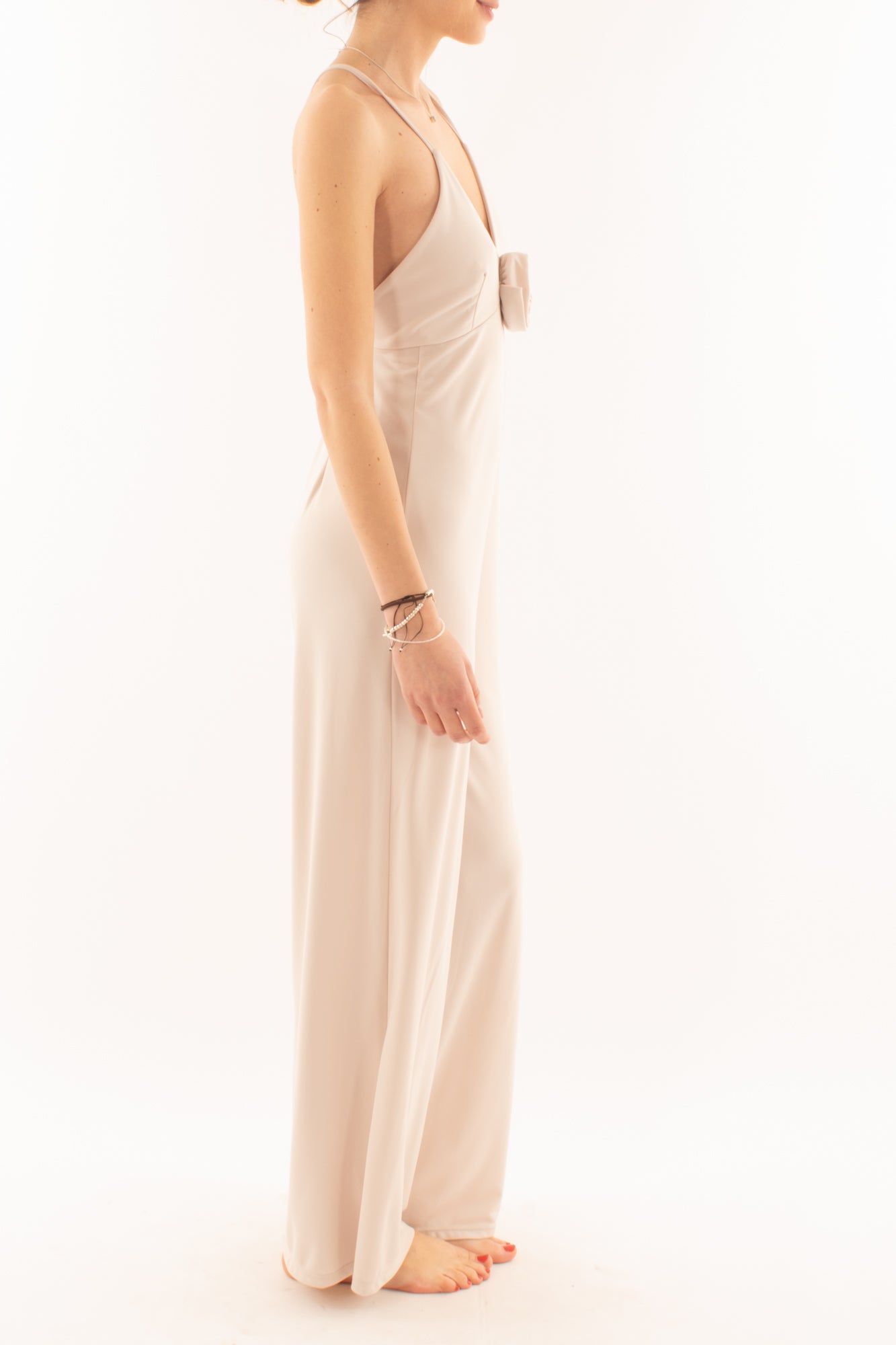 Tuta lunga con fiore da Donna Saiph - Beige