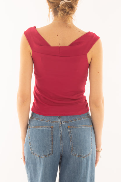 Maglia con scollo a v da Donna Saiph - Fragola