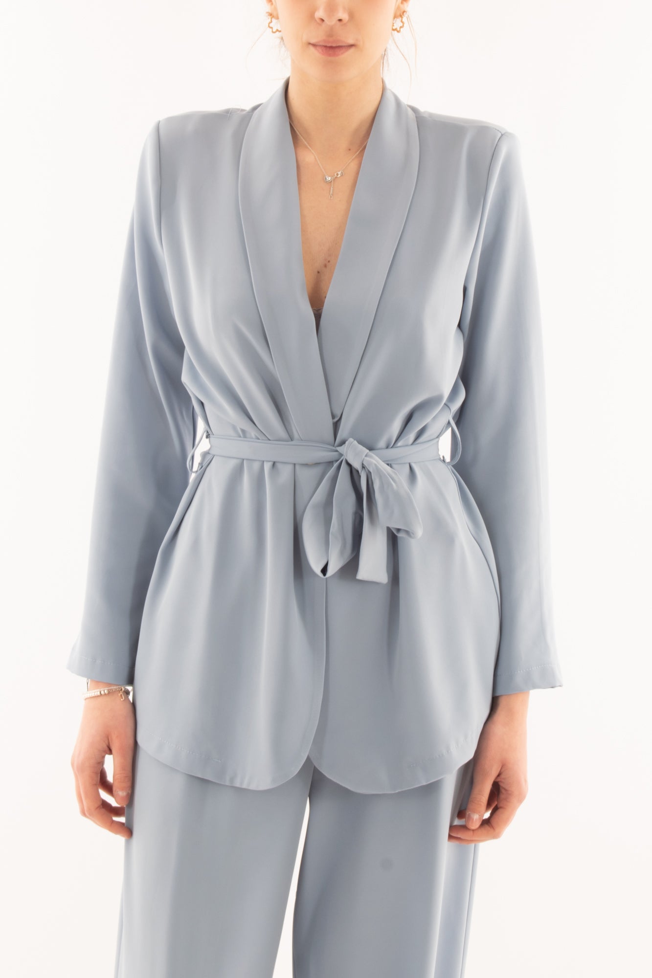 Giacca con cinta da Donna Saiph - Celeste