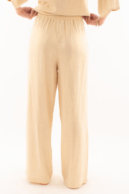 Pantalone misto lino da Donna Saiph Oro