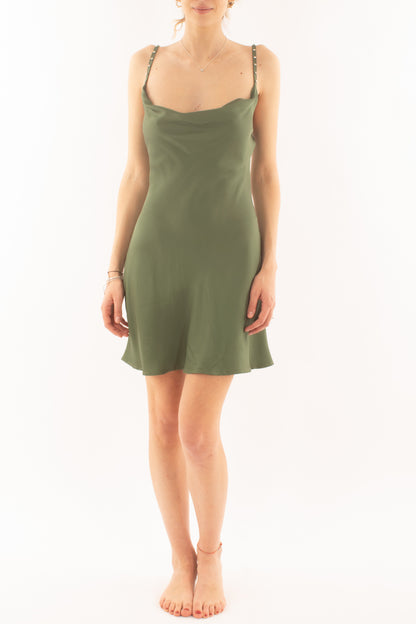 Abito corto con pietre da Donna Saiph - Verde
