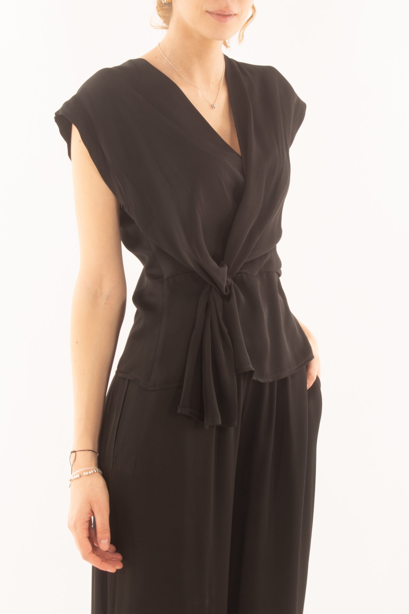 Maglia con nodo da Donna Saiph - Nero