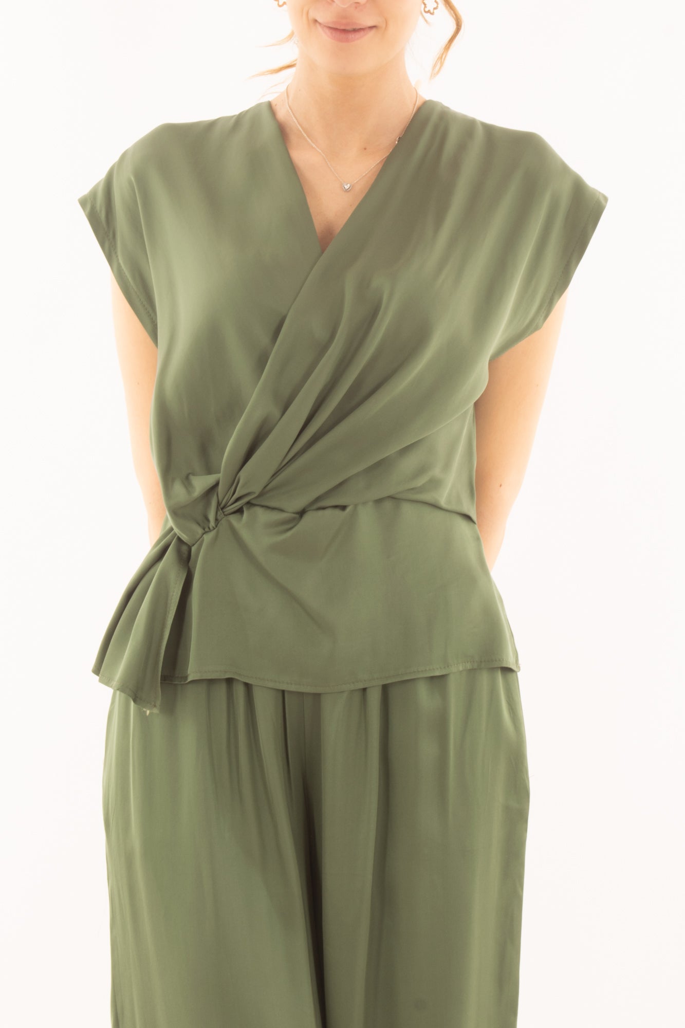 Maglia con nodo da Donna Saiph - Verde