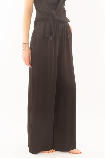 Pantalone a palazzo da Donna Saiph - Nero