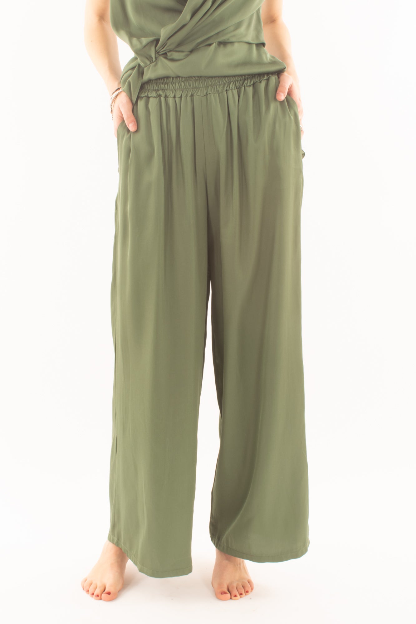 Pantalone a palazzo da Donna Saiph - Verde