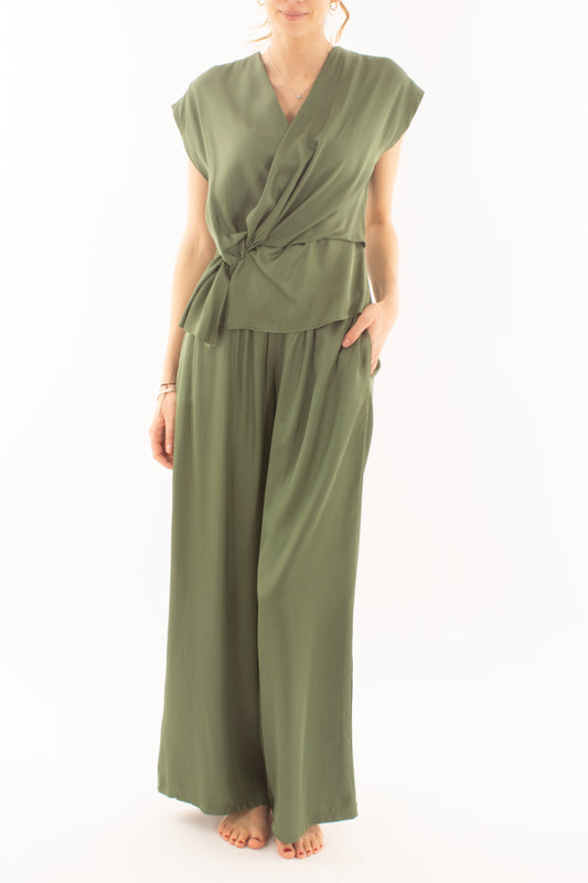 Pantalone a palazzo da Donna Saiph - Verde