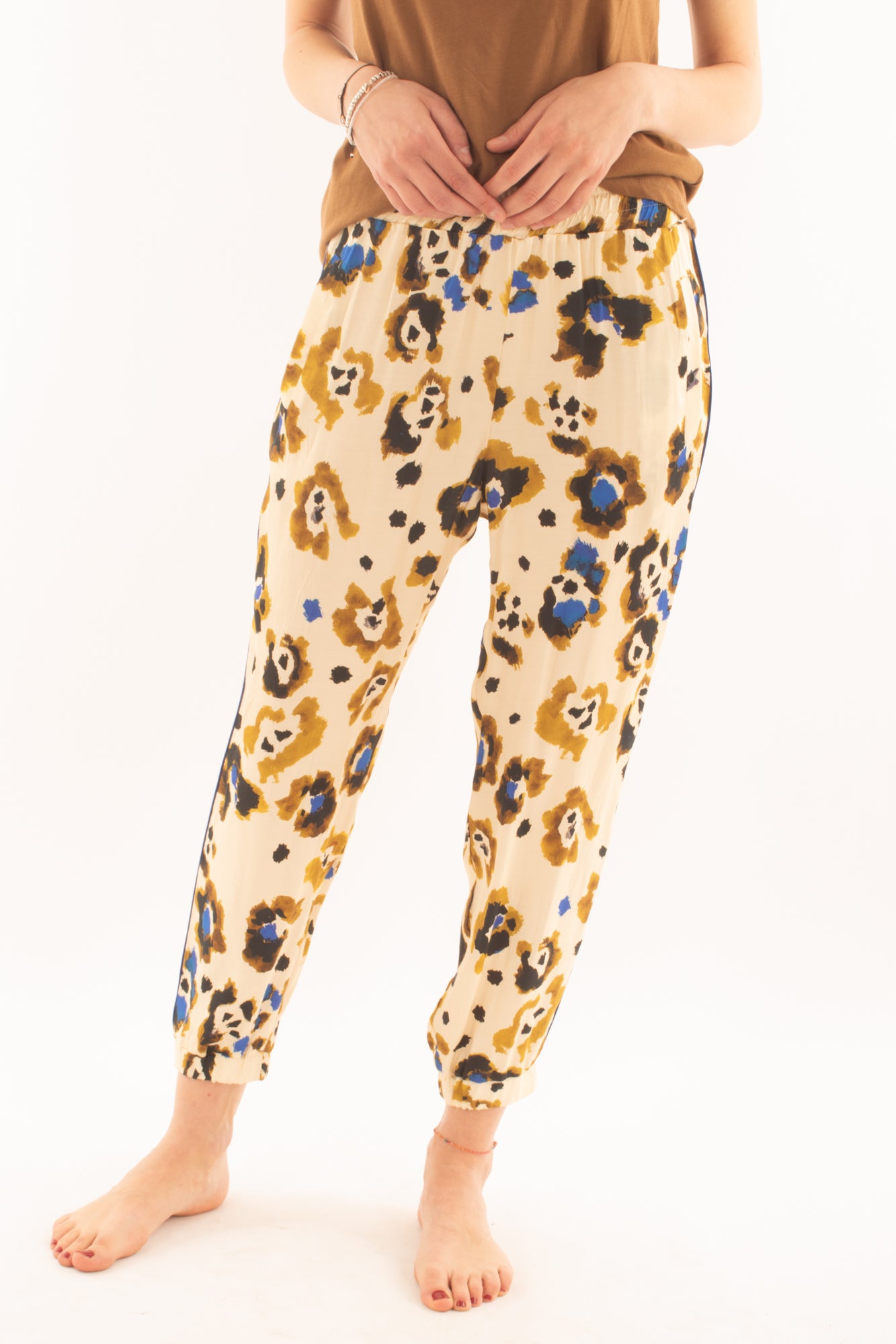 Pantalone in viscosa a fantasia da Donna Souvenir -Royal