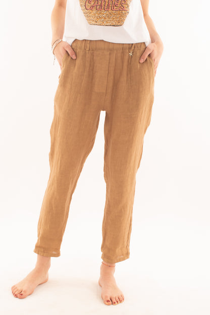 Pantalone in lino da Donna Souvenir - Avena