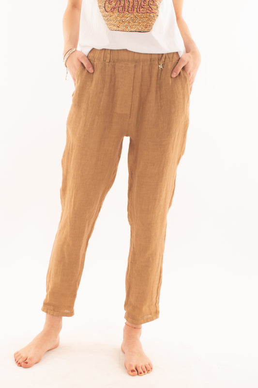 Pantalone in lino da Donna Souvenir - Avena