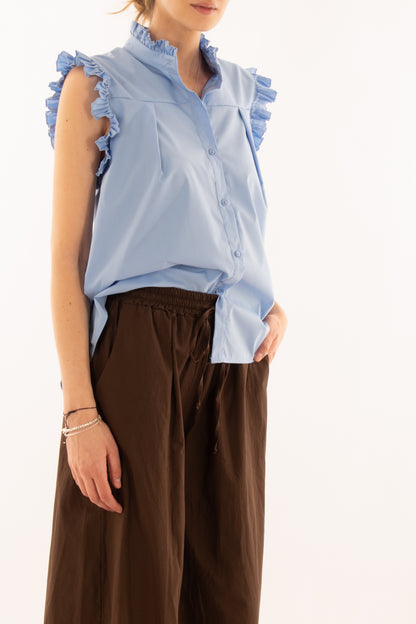 Camicia con rouge da Donna Souvenir - Celeste