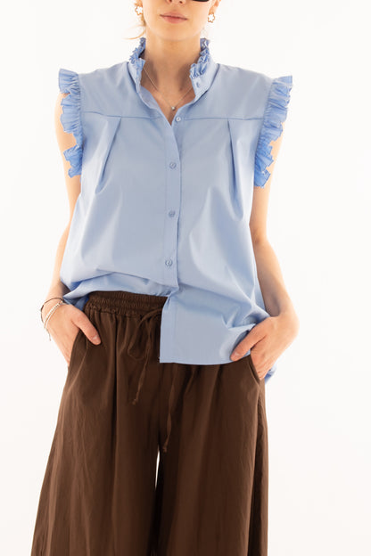 Camicia con rouge da Donna Souvenir - Celeste