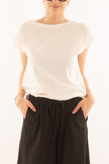 T- shirt con schiena scollata da Donna Souvenir -Bianco