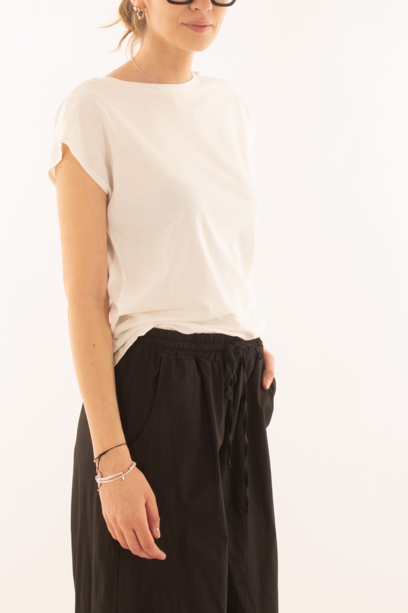 T- shirt con schiena scollata da Donna Souvenir -Bianco