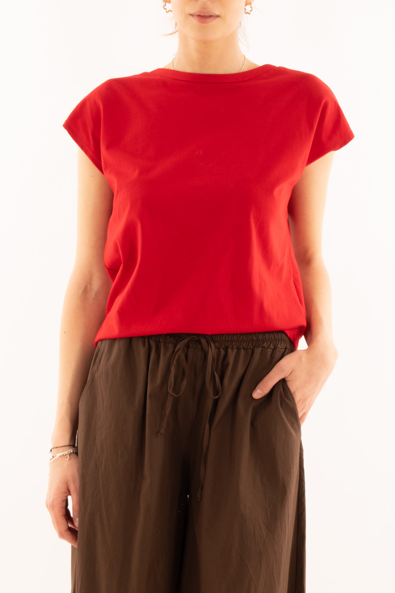 SOUVENIR T- shirt con schiena scollata da Donna Souvenir - Rosso Rosso