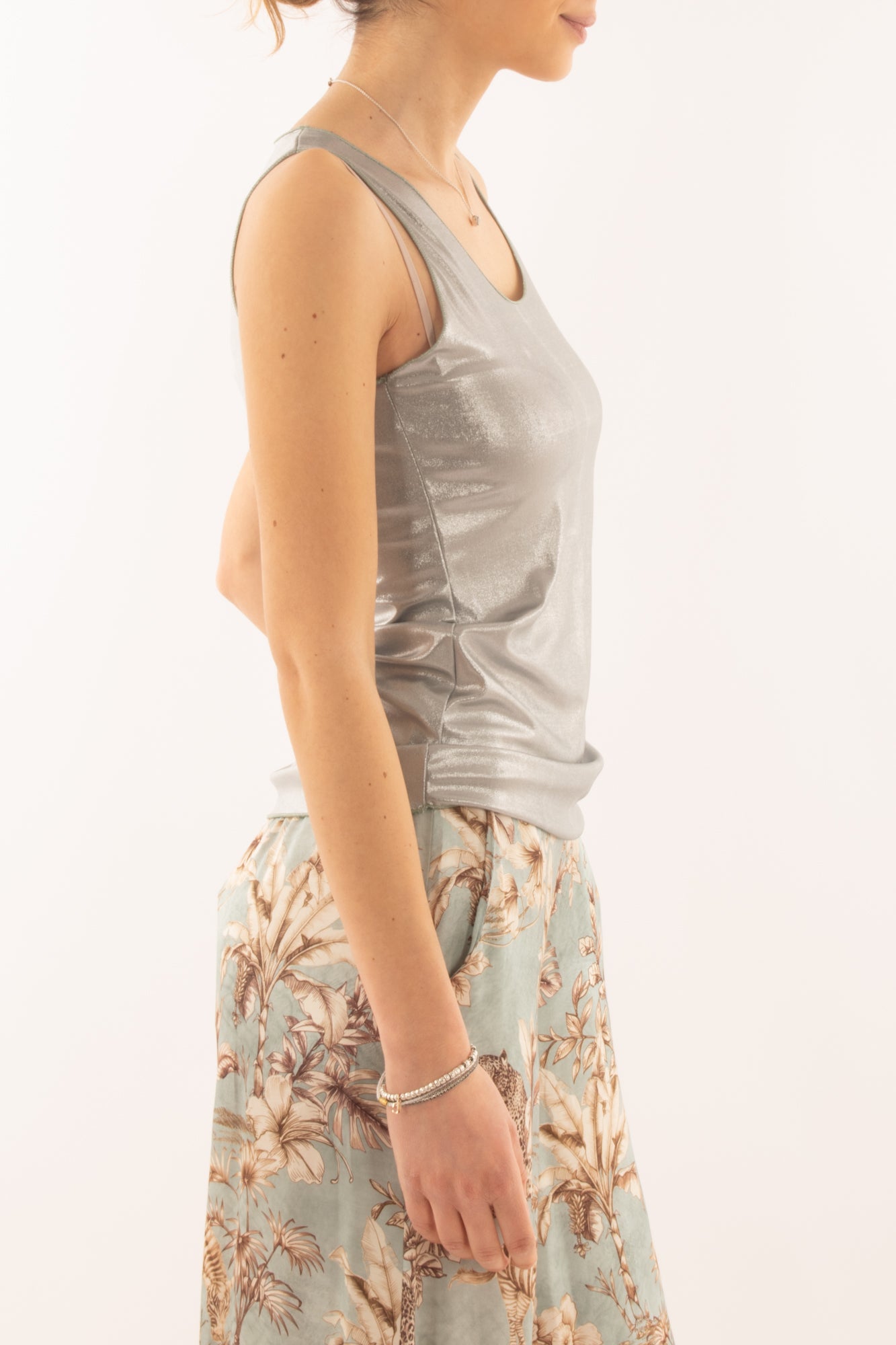 Canottiera lucida da Donna Susy mix - Argento