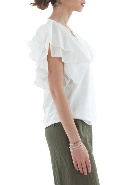 SUSY MIX T- shirt con voila' da Donna Susy mix - Latte Latte