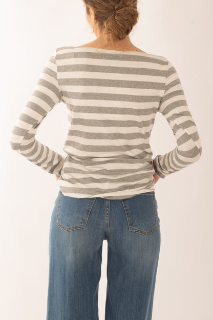 Maglia rigata da Donna Susy mix - Grigio