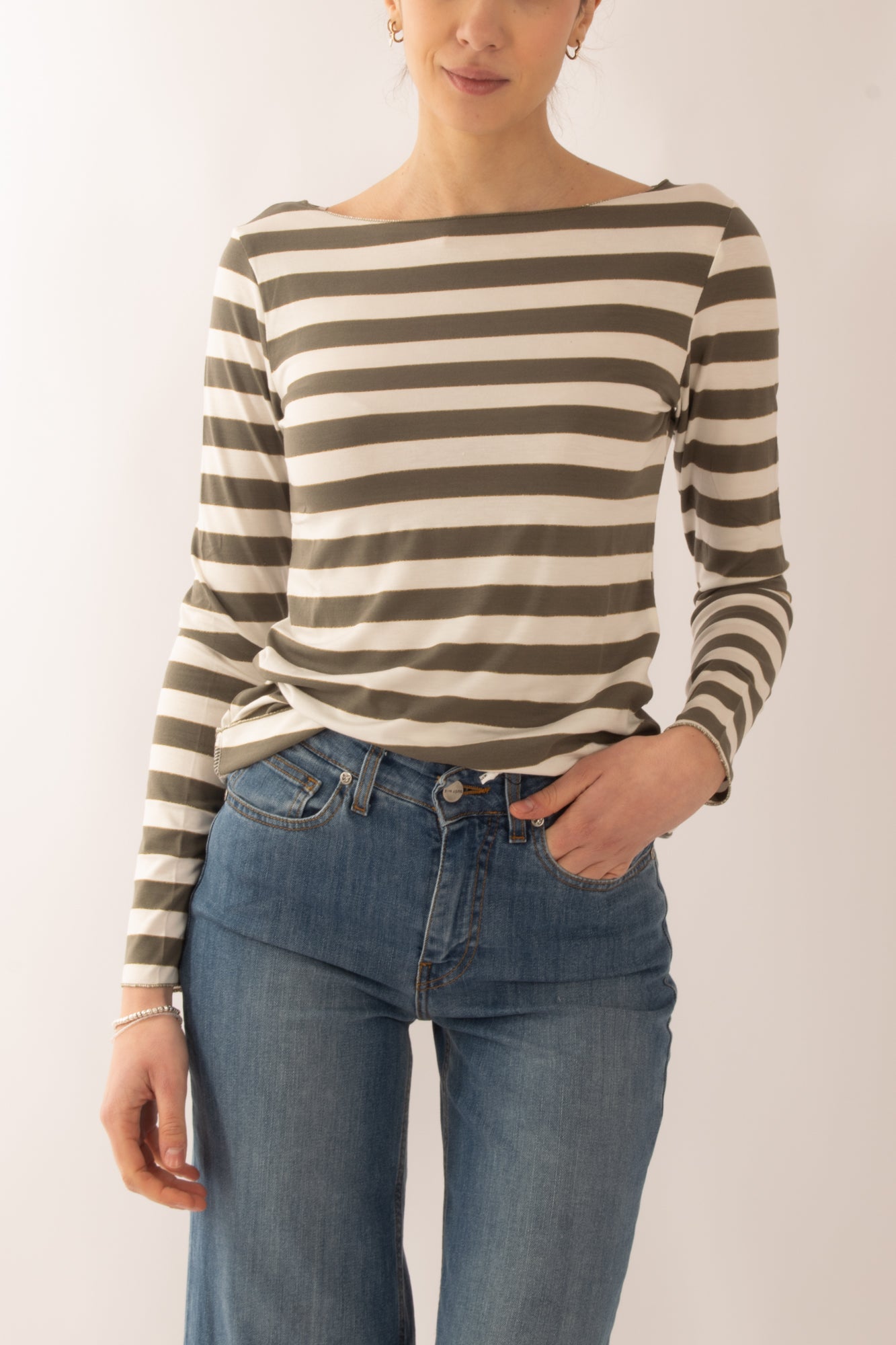 Maglia rigata da Donna Susy mix - Verde