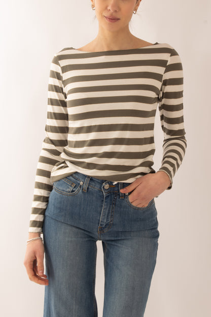 Maglia rigata da Donna Susy mix - Verde