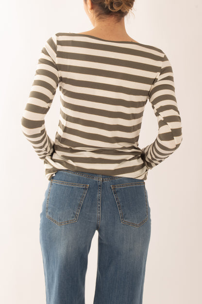 Maglia rigata da Donna Susy mix - Verde